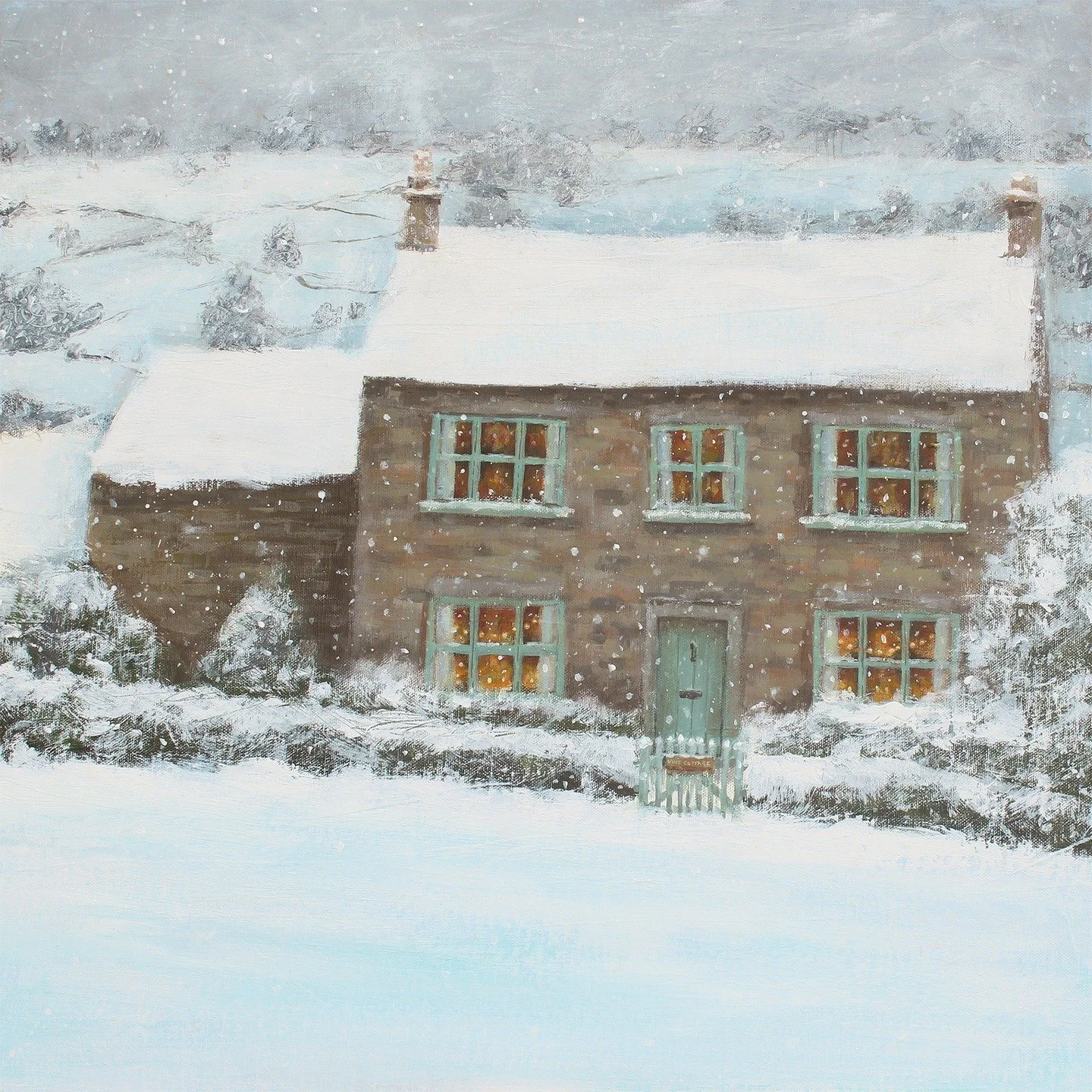 Seven Snowy Cottages to choose from either as Christmas cards or prints in various sizes. Add to your winter decor with these cosy scenes.