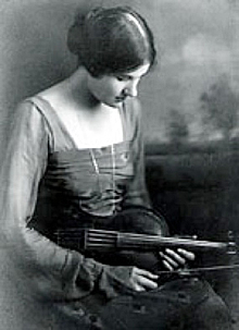 Rebecca Clarke with viola
