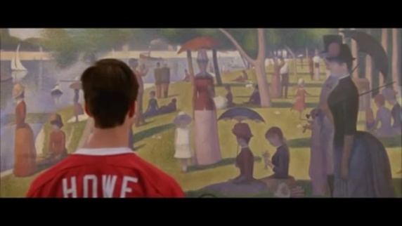 The famous scene in Ferris Bueller's Day Off. Cameron stares at details and ends up seeing nothing.