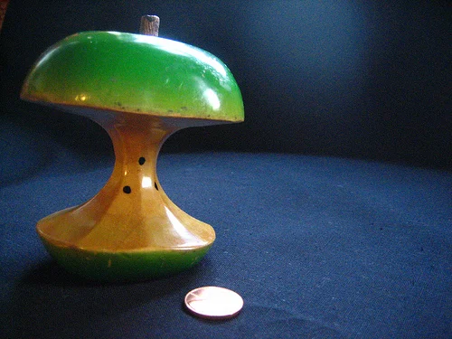 This apple was bought for $1.00, and sold for $102.50 with a story.