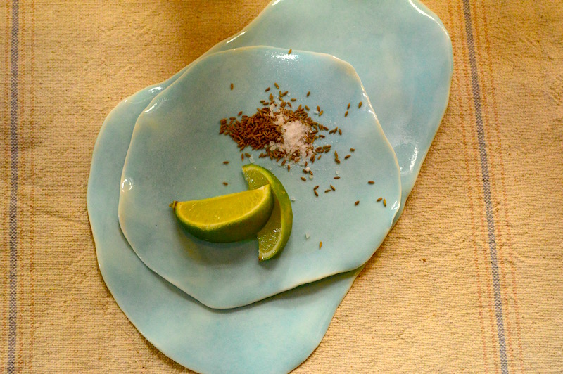 Porcelain serving plates 