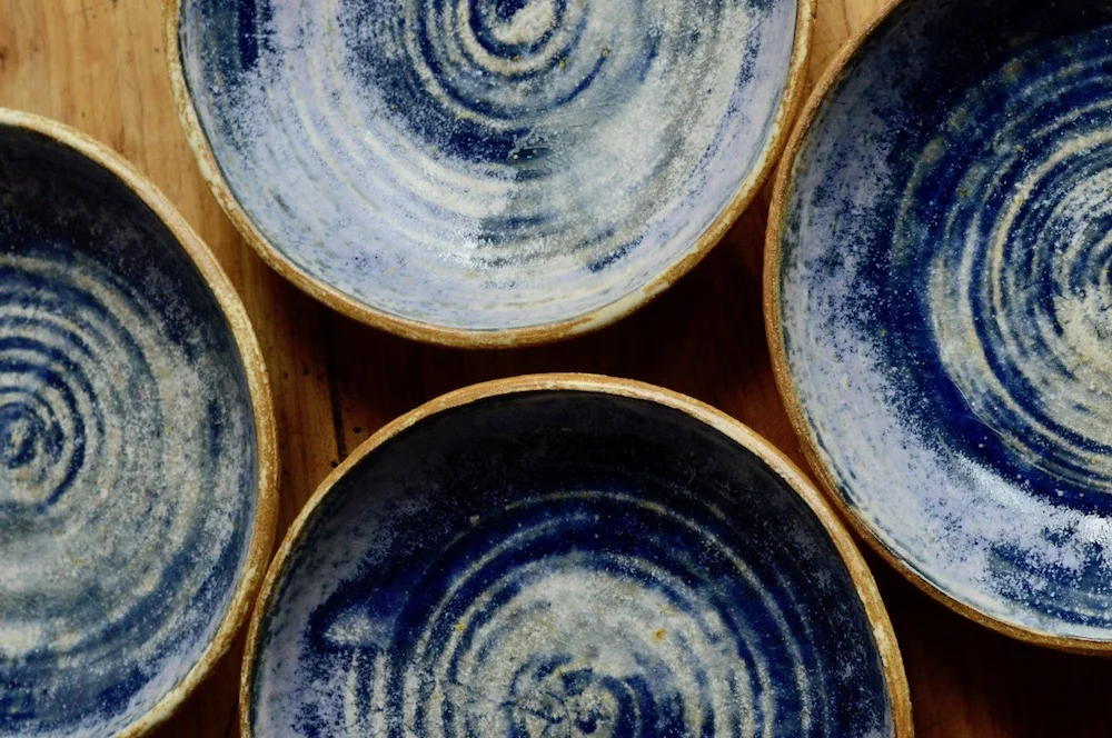 Stoneware pasta bowls