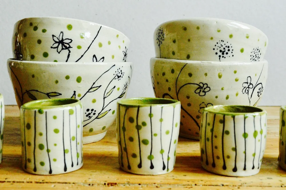 Tea cups and egg cups 
