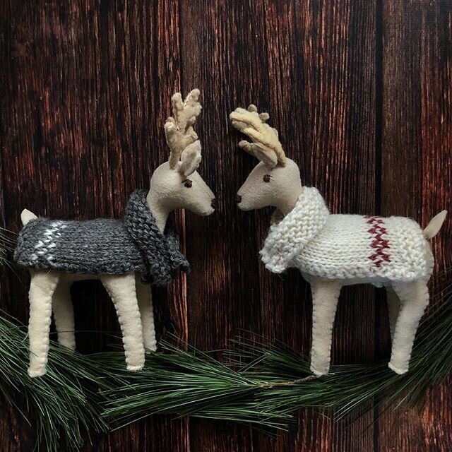 Better late than never? Just popped this sweet pair into the shop🌲 I can ship out tomorrow and cannot promise Christmas delivery but he will be your friend all winter! Thank you all for patience as I get back up and running! Feeling excited for the 