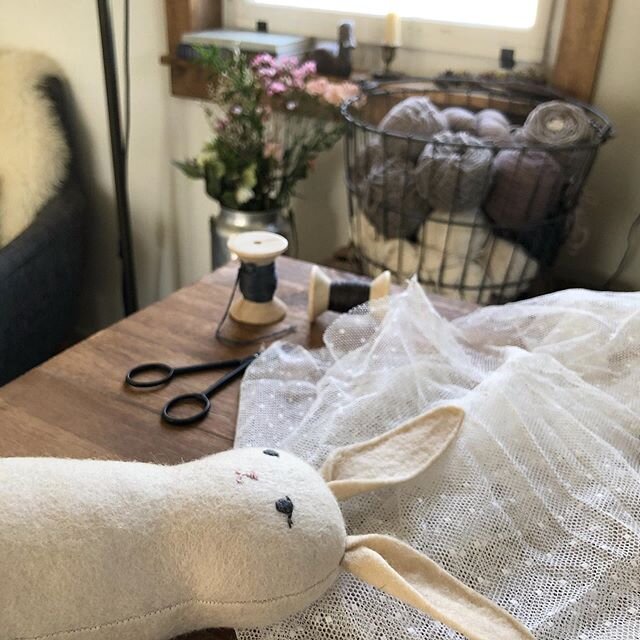 Feeling signs of spring today in the studio. Starting a new batch of rabbits, have eaten way too many mini Cadbury eggs already and I&rsquo;m replacing sprigs of dried evergreen with sweet smelling hyacinth and muscari. Stay tuned for a shop update, 
