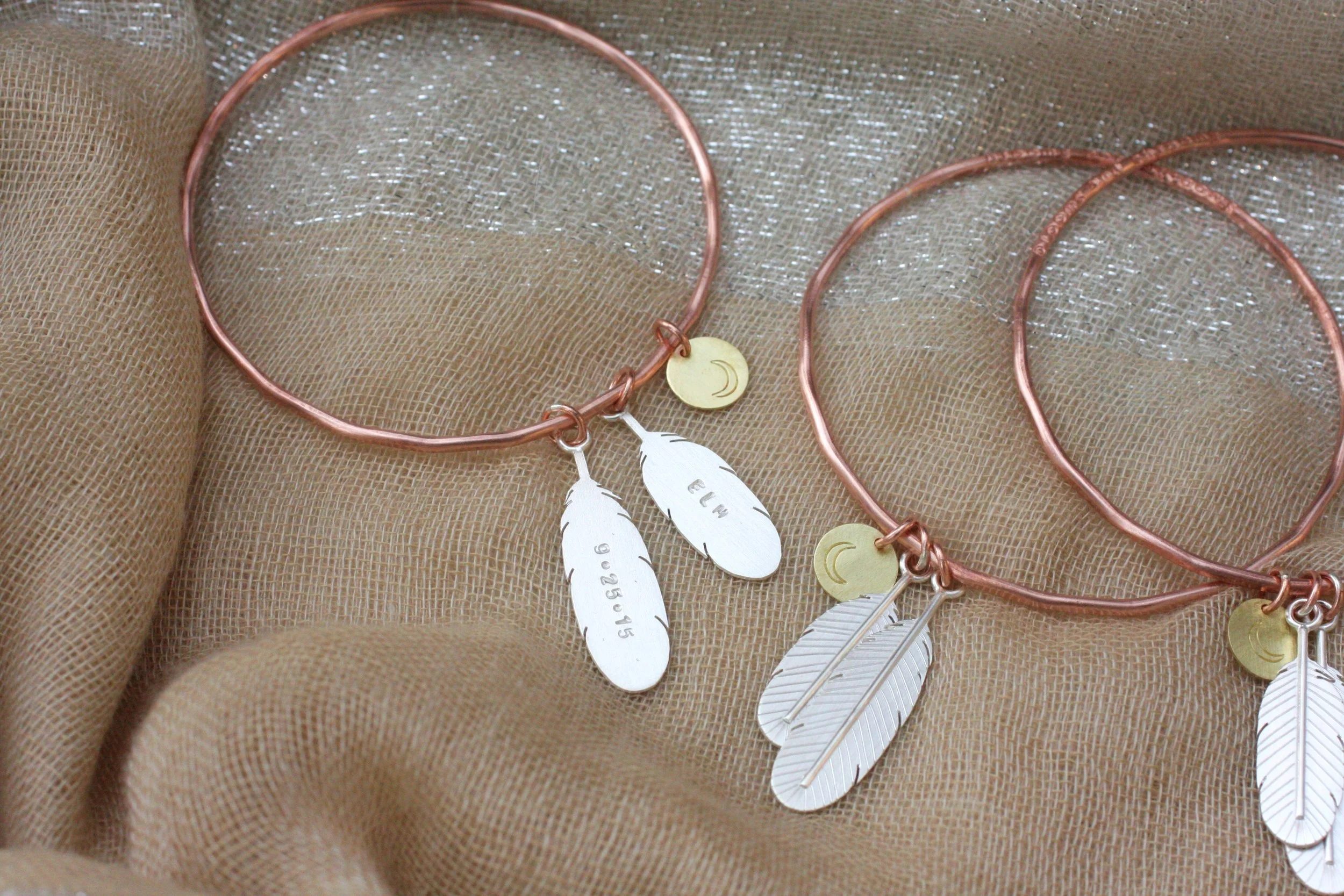 the bride's initials and wedding date ∞