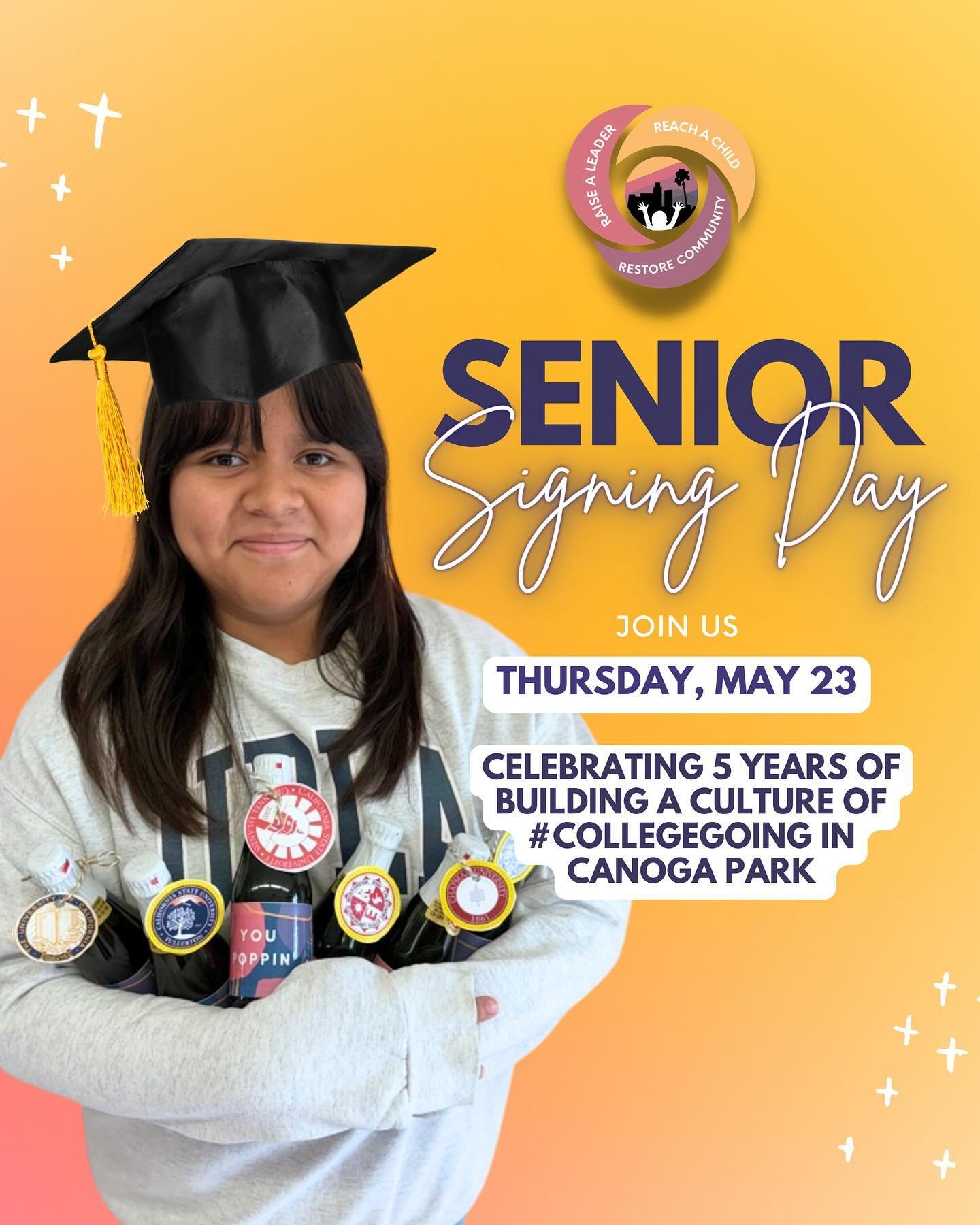 Come celebrate 5 years of UPLA as our class of 2024 seniors announce their college decisions next Thursday May 23rd! 🎉💖🎓

RSVP at the link in bio or at www.urbanpromiselosangeles.org

#grad2024 #sfv #sfvalley #sfvalley818 #sfvalleyevents