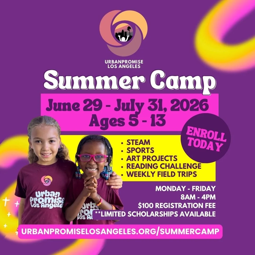 Summer is coming fast, and spots are filling even faster. ☀️

UrbanPromise Los Angeles Summer Camp is 5 weeks of safe, joy-filled, all-day care for kids in Canoga Park - the kind of summer every child deserves (with FIELD TRIPS!)

Here&rsquo;s the re
