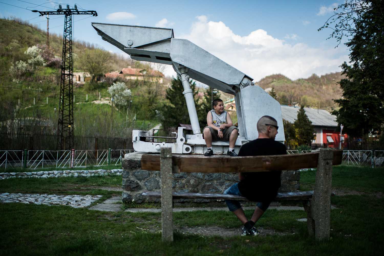 The former mine is just a monument today, a place to hang out for youth who cannot go to the nearby town of Ózd for entertainment.