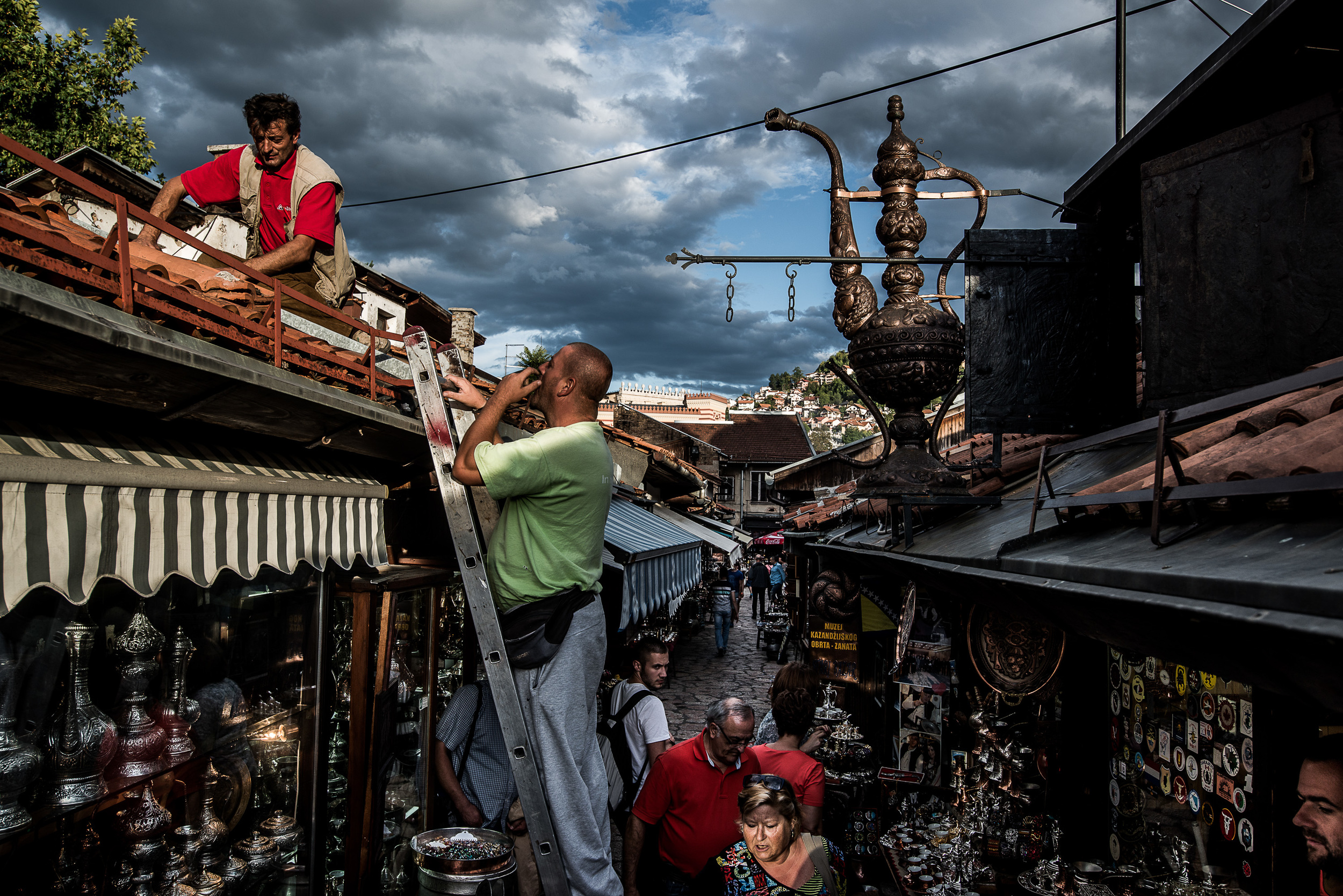The shopping street of Sarajevo, Bosnia and Herzegovina