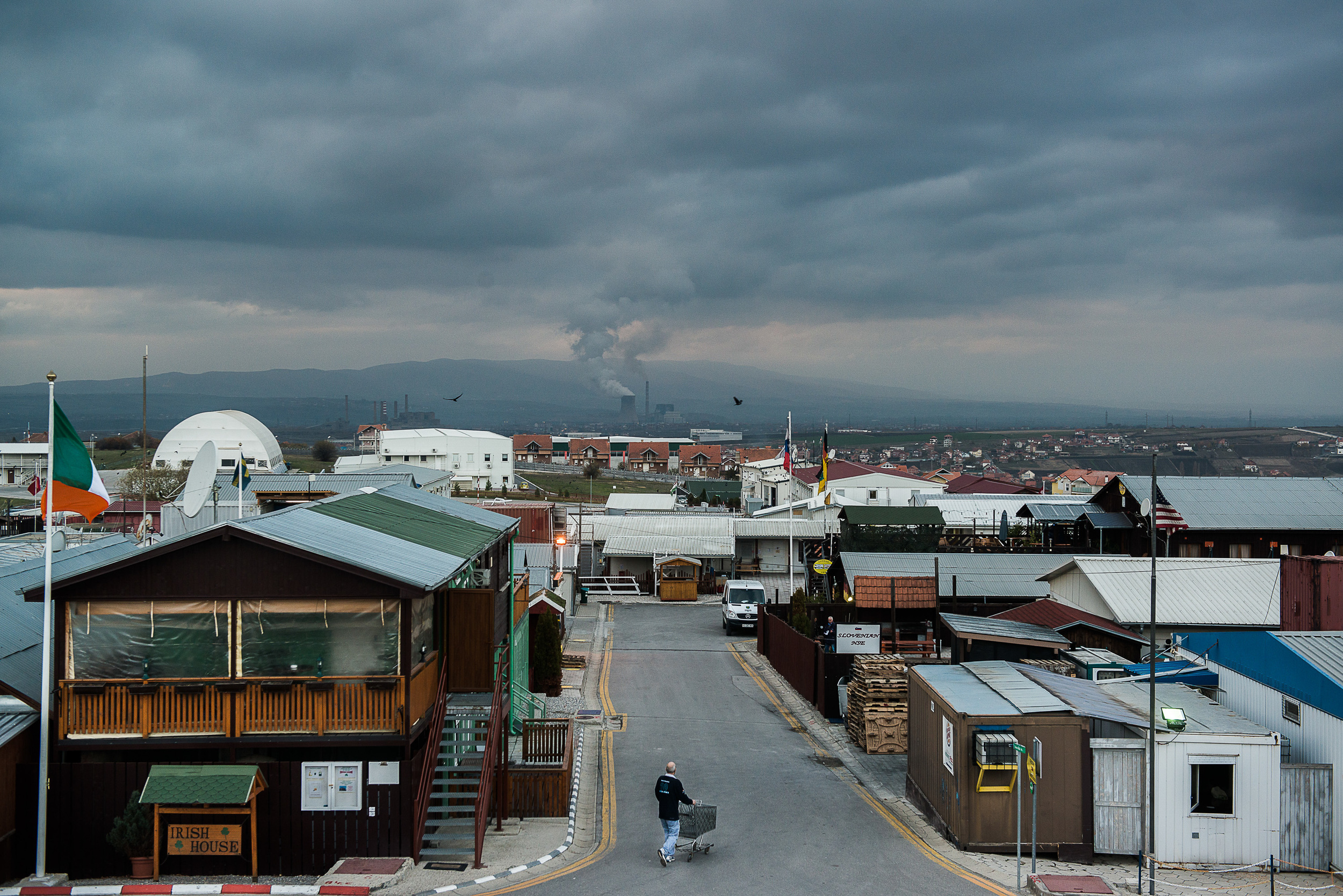 The KFOR military Base in Pristina, Kosovo
