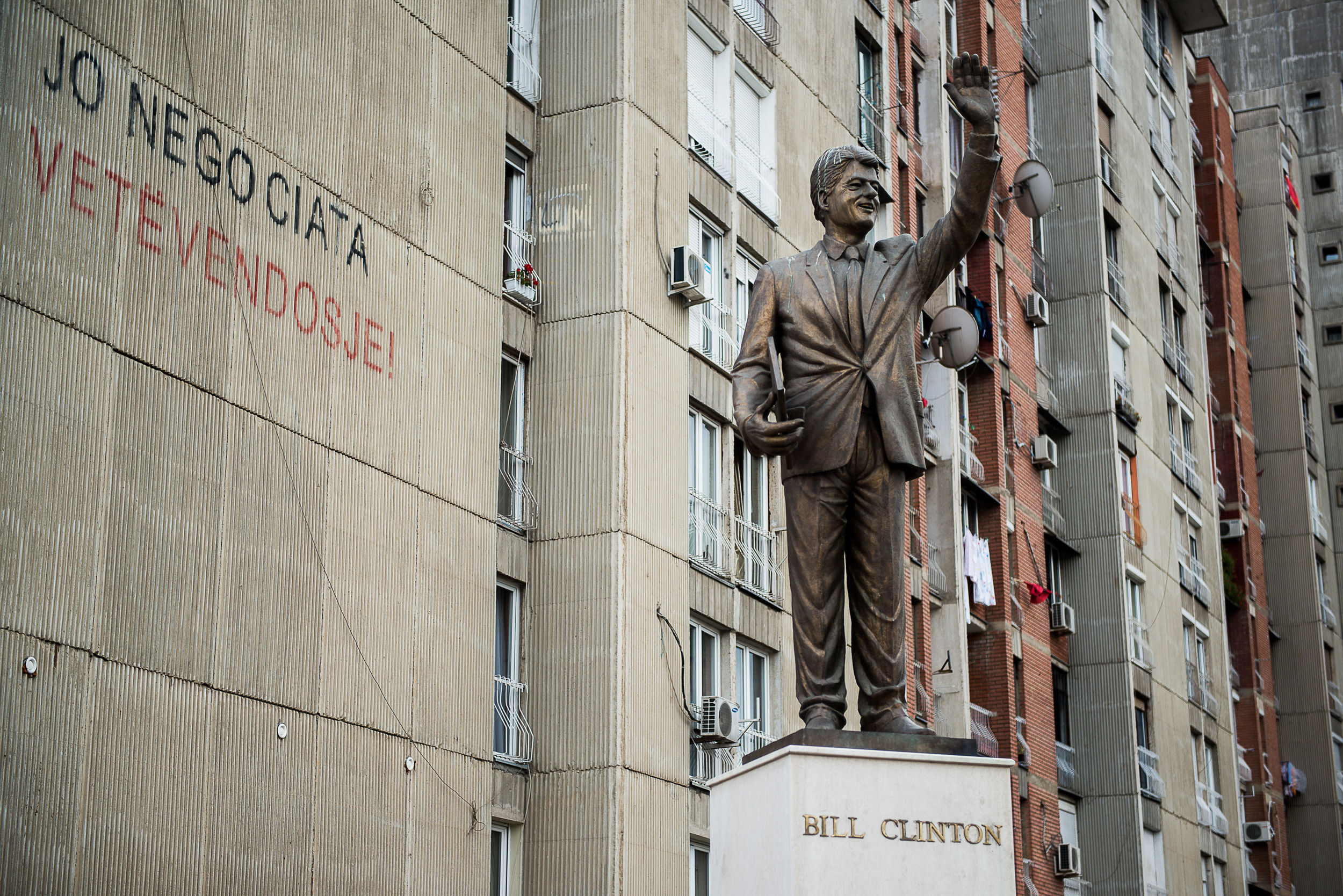 Bill Clinton's statue in Pristina, Kosovo
