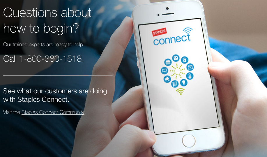 Staples Connect Landing Page 