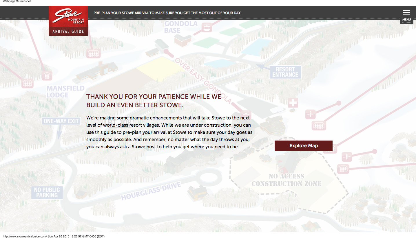 Stowe Mountain Resort Microsite