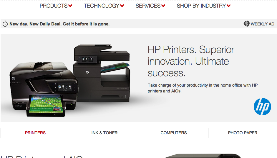 Hewlett Packard Brand Site