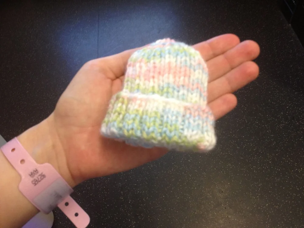  Hattie's teeny tiny hat. 