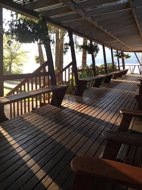 Lake Quiinault suite deck right outside our room.