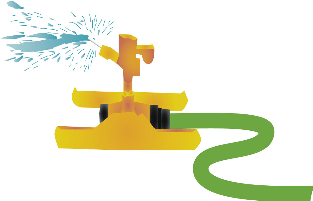 I love sprinklers. I used to get a new one for every birthday when I was a little girl. This is an illustration I did for a water brochure for the City of Portland, some years back.