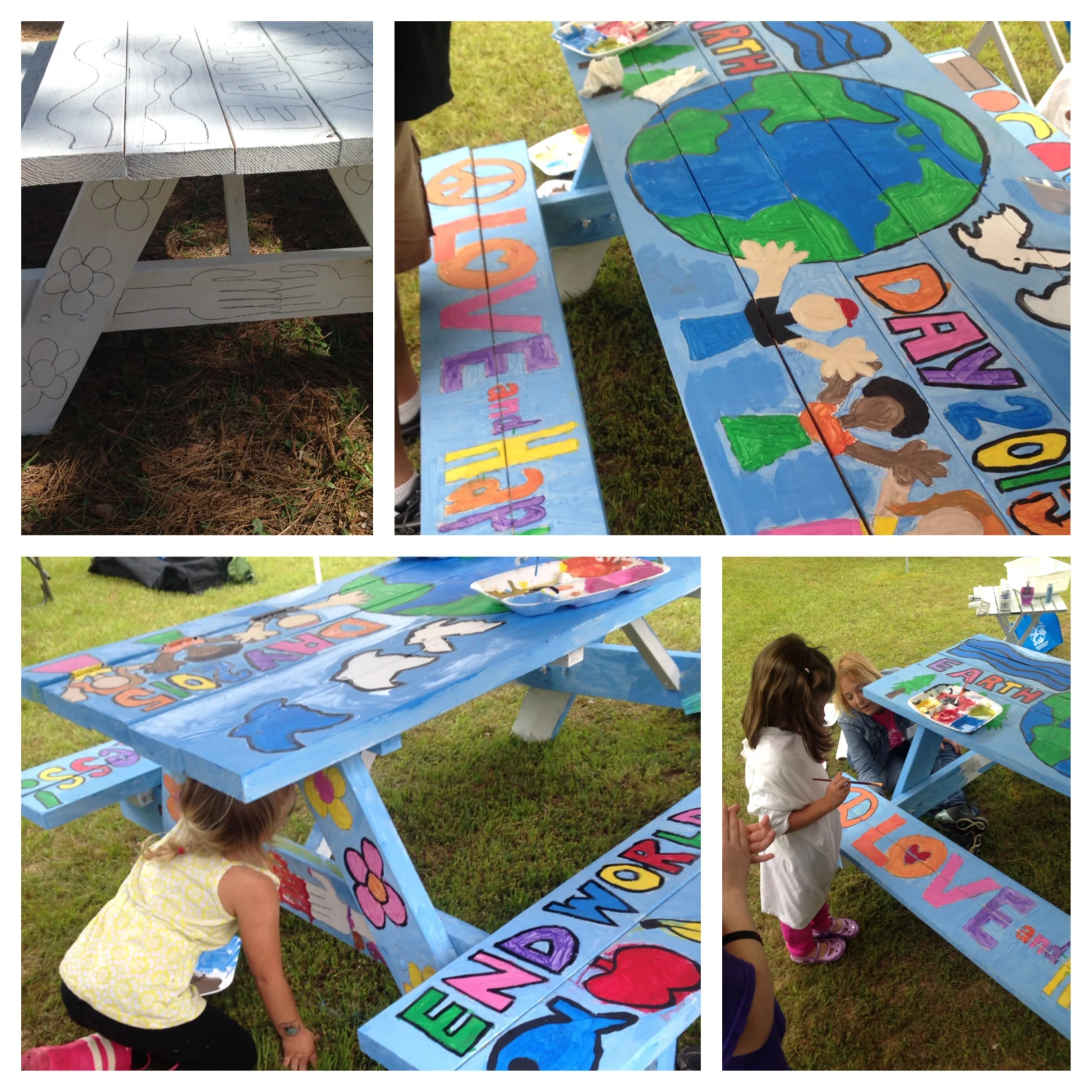 Earth Day Picnic Table.