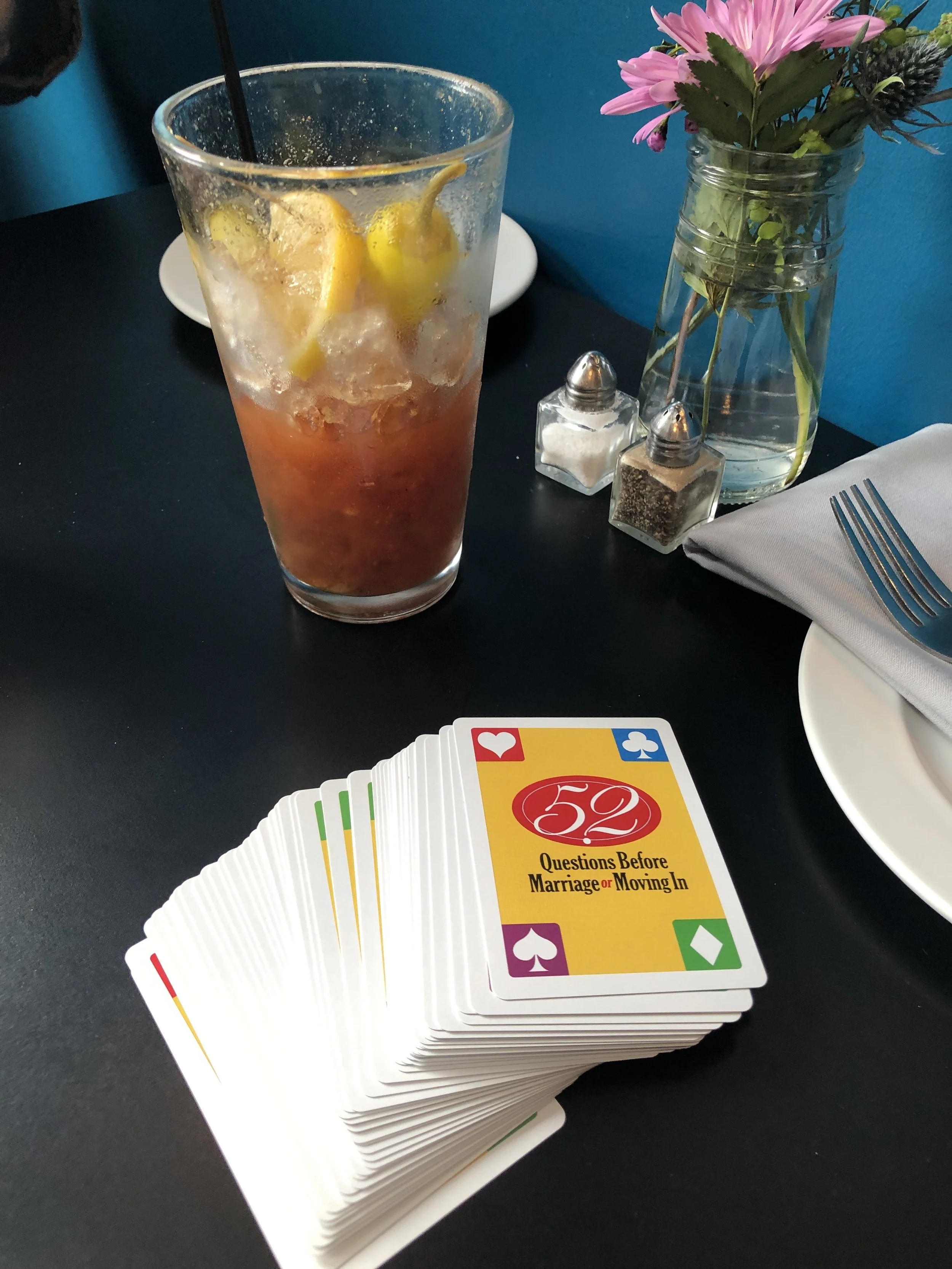 I couldn’t wait to get my drink for the photo. Lilly’s Bistro’s bloodys are that good. A+