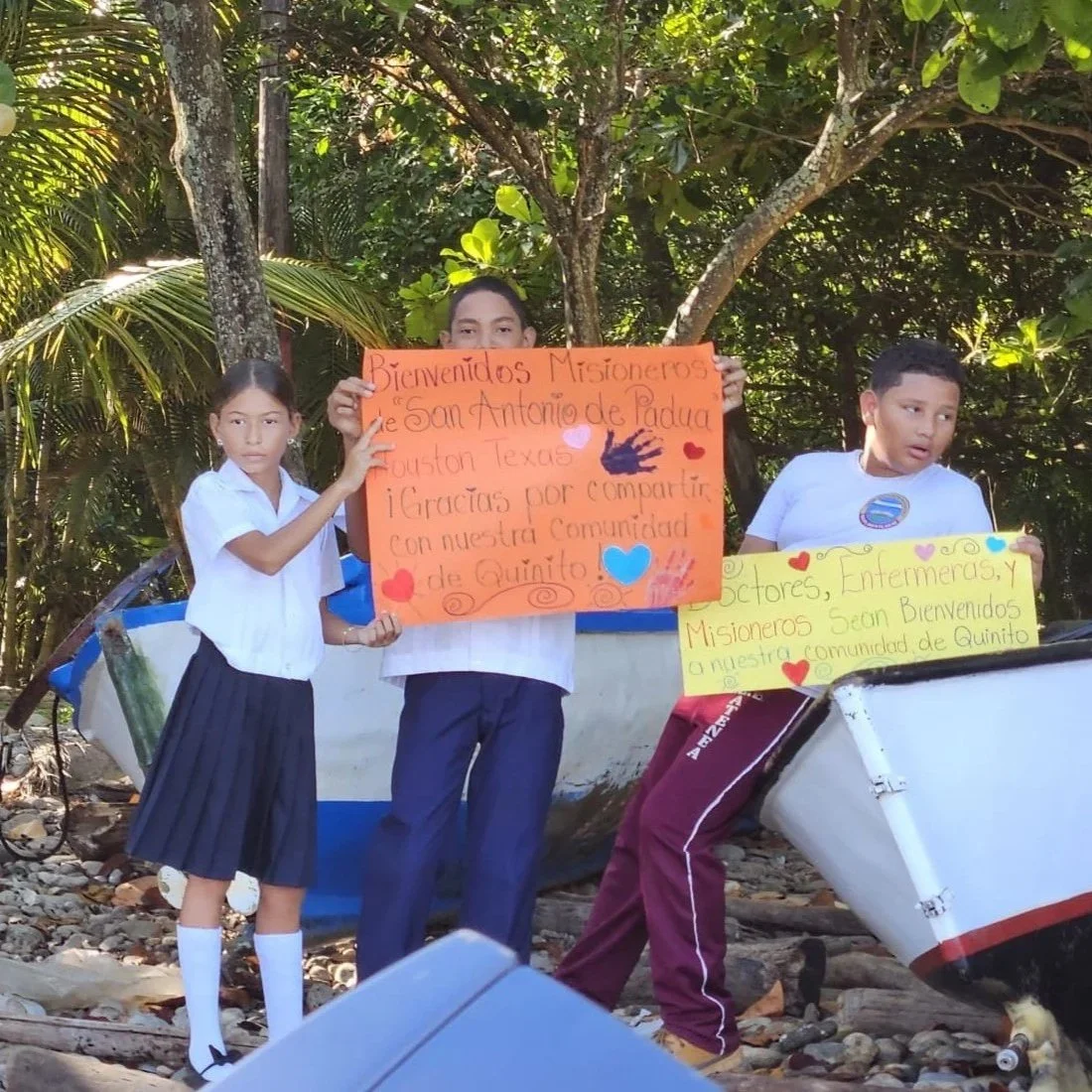 Children Welcoming Missionaries