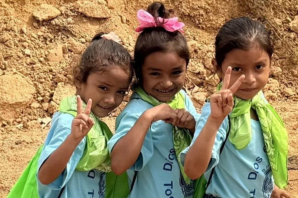 Young girls, peace and love.