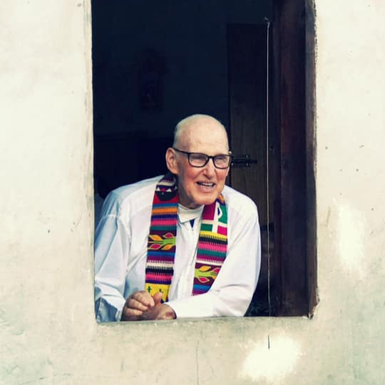 Father Jerry on mission.
