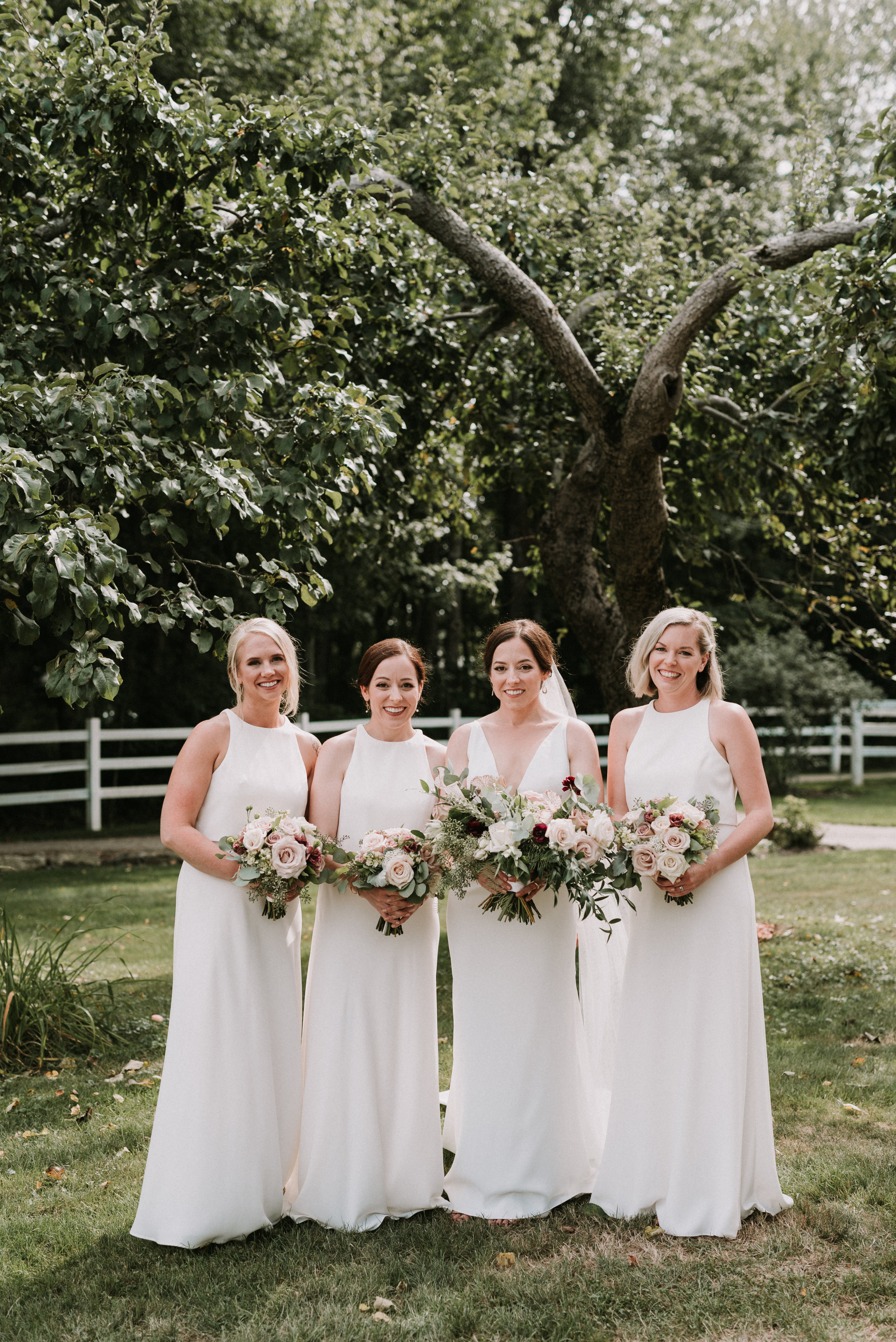 We loved that the Bridesmaids and Bride all wore shades of white.