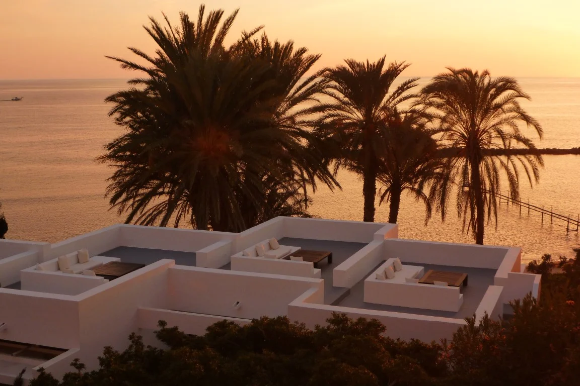 Sunset, from the hallway in our hotel