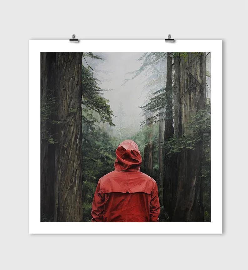 "RED BEAR" 16"x16" Archival Signed Print (LIMITED EDITION!)