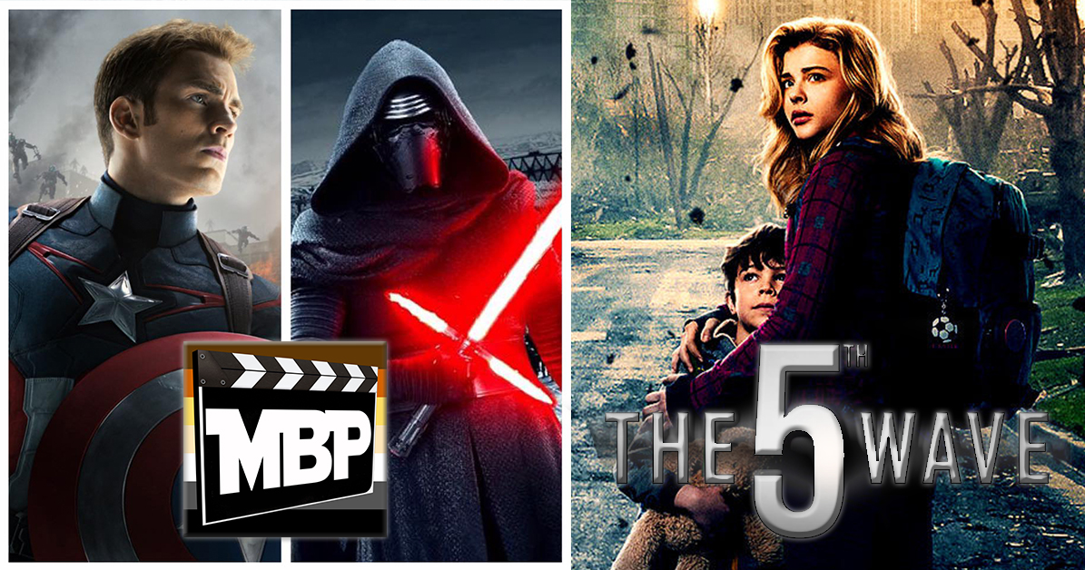 MBP e166 - 'The 5th Wave' (1/28/16) This week we review 'The 5th Wave,' starring Chloe Grace Moretz and Liev Schreiber. We also reveal the results of our Captain America vs. Kylo Ren listener poll! Click through to listen!