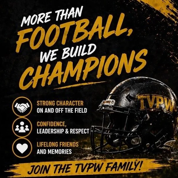 More than football&hellip;this is where champions are built 🏈🔥

At TVPW, it&rsquo;s about more than the game, it&rsquo;s about developing strong character, building confidence, and creating lifelong friendships.

Be part of something bigger.

👉 Jo