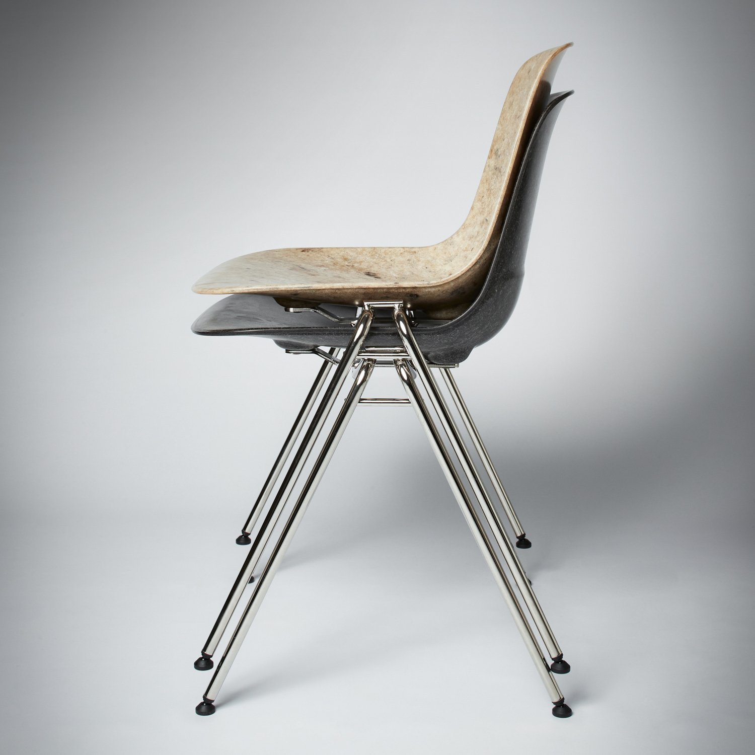 Hembury Stacking Chair Welsh Mountain Chrome Plated — Solidwool