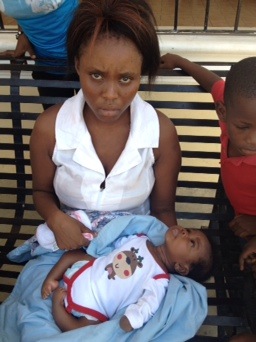 Adeline and Baby Carla, shortly after their arrival in Ouanaminthe. 