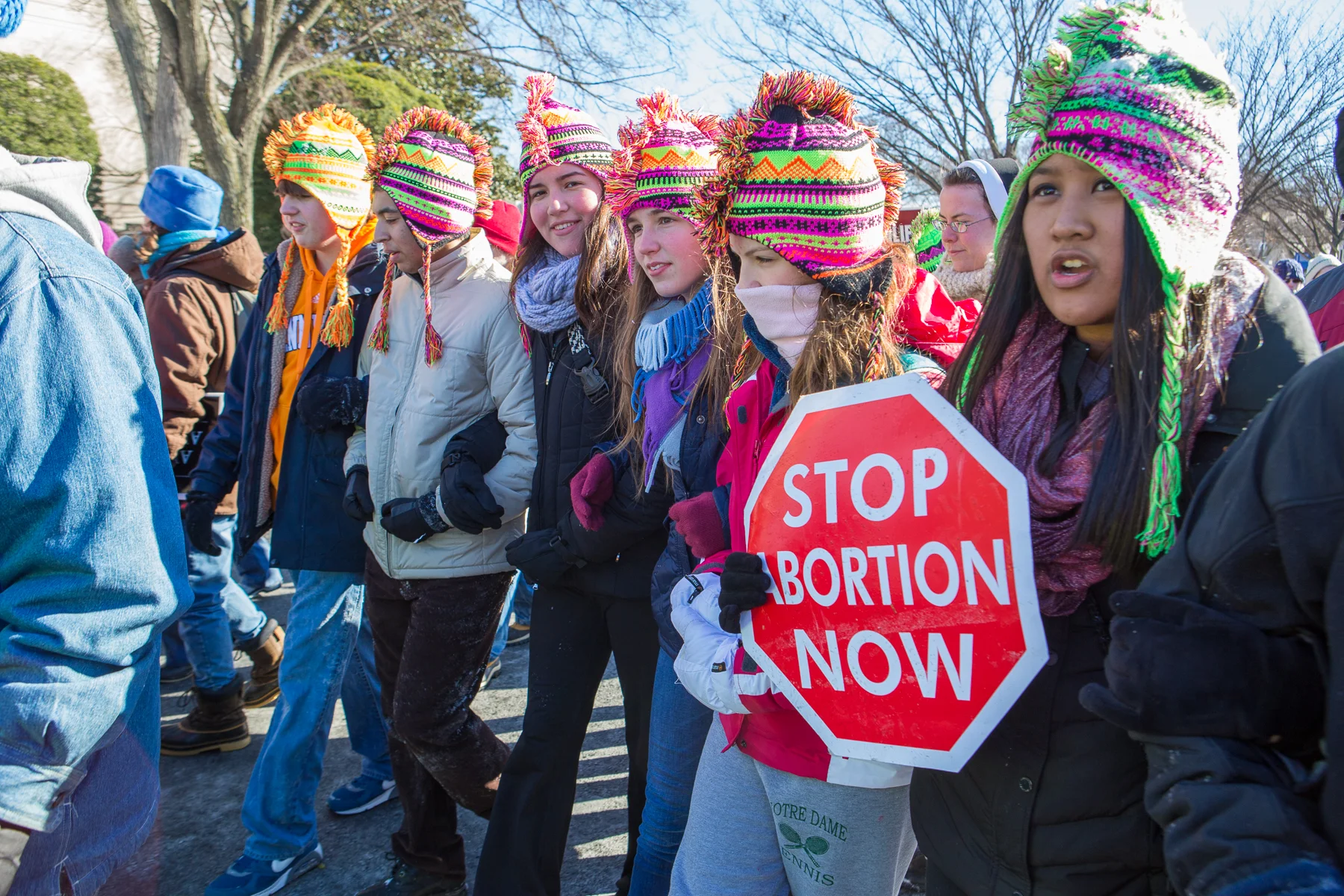 Youth from the Diocese of Knoxville participate in the 2014 March for Life.