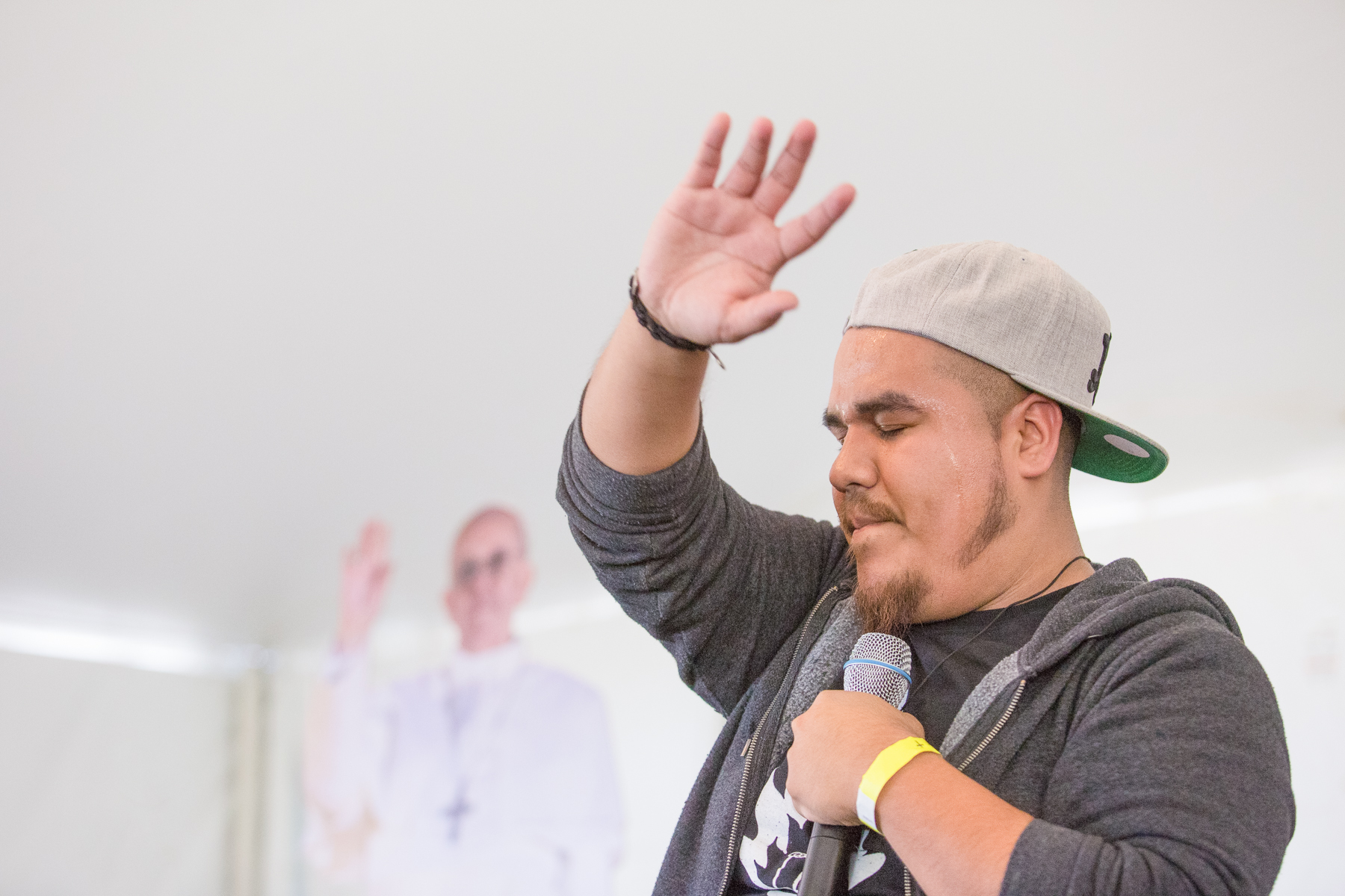 Th0t (Alfonso Pedroza from Santa Ana, California) gets his wave on with His Holiness, Pope Francis.