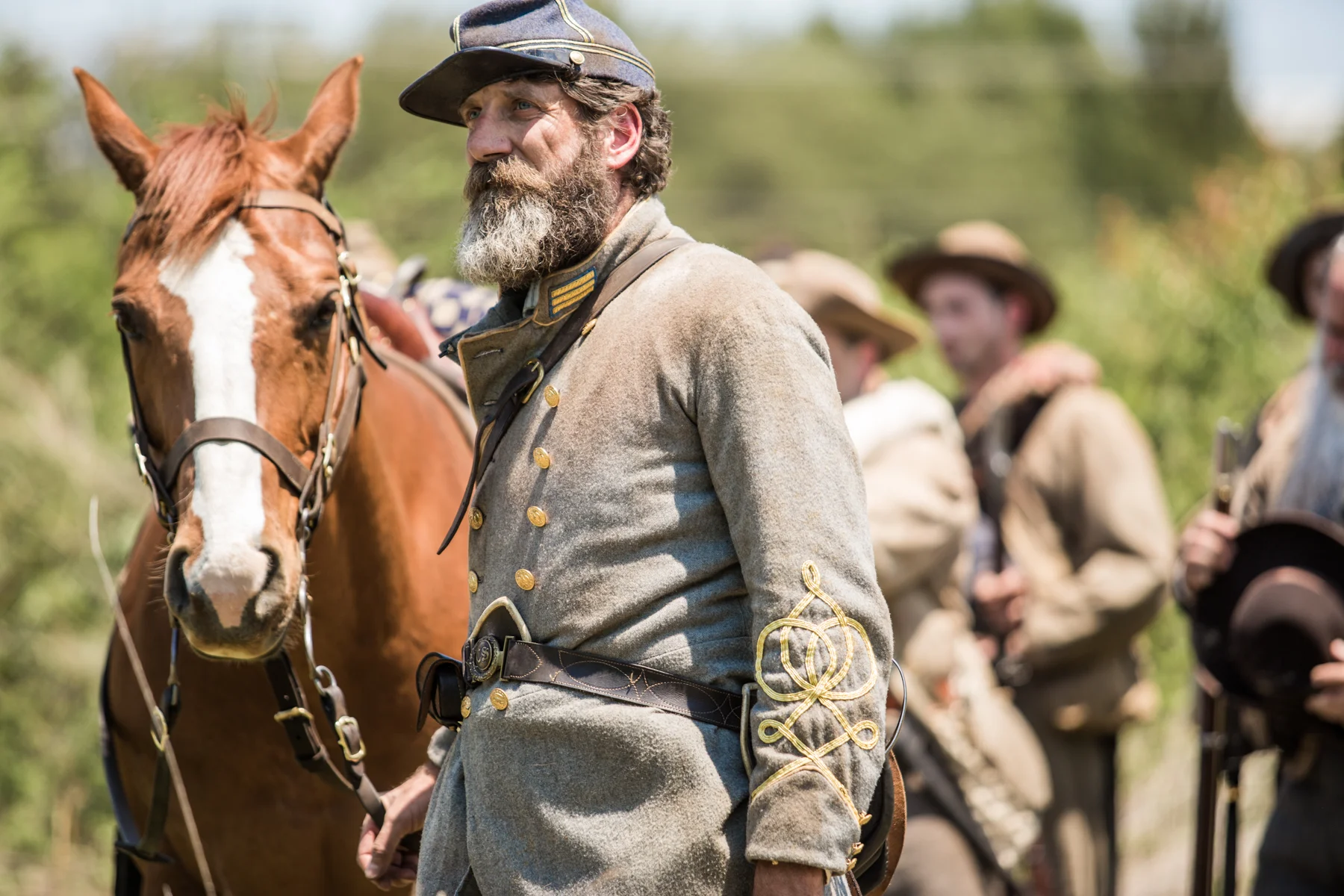 Producer Aaron Carnahan makes a cameo app[earance. And if you think you "just add a horse," you would be mistaken - you hire one, complete with its own assistant, who remains off-camera but ready to step in.