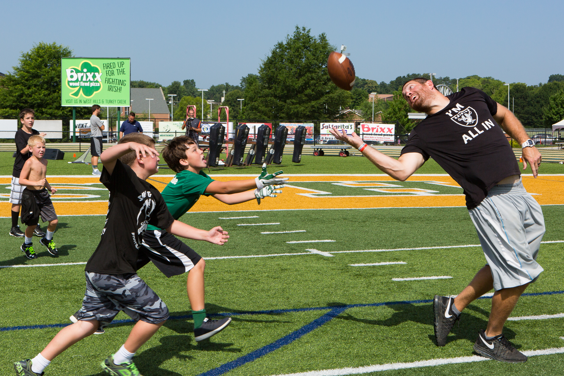 Lee Smith playing a pick up game with the boys.