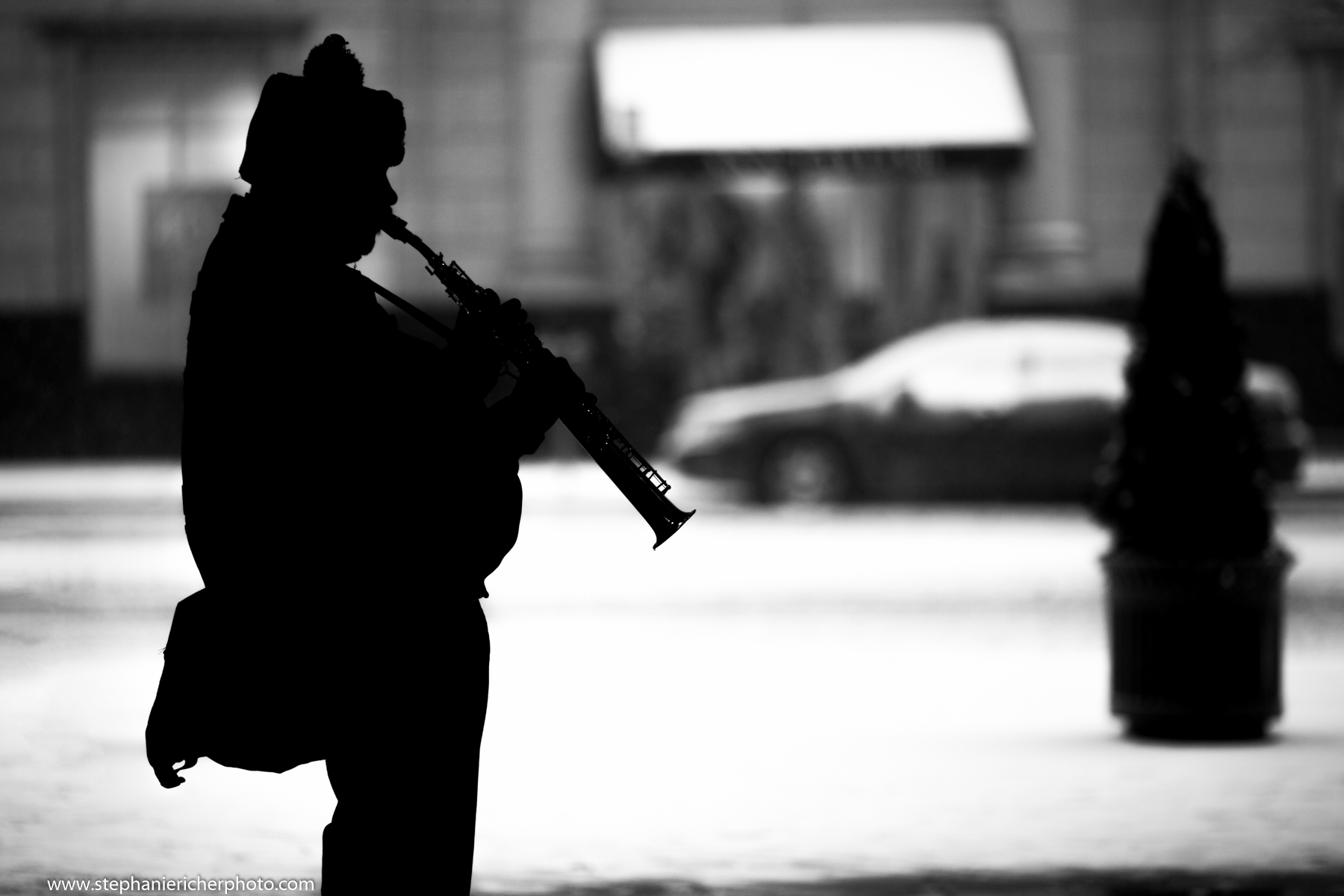Street musician at the Metro Center station.