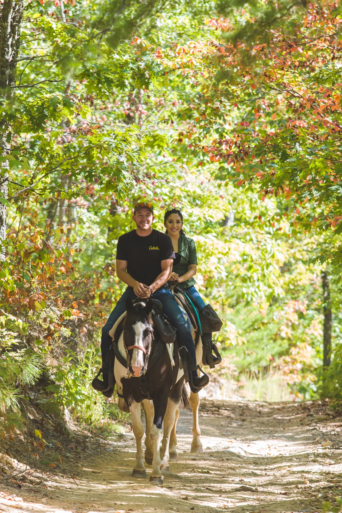 Here comes the couple up the trail. Suspicious of me? No - I had been introduced at the beginning as someone from the Wears Valley Tourism Association, onsite to take pictures for the quarterly newsletter. I even asked if I could take their picture and use it for publication.