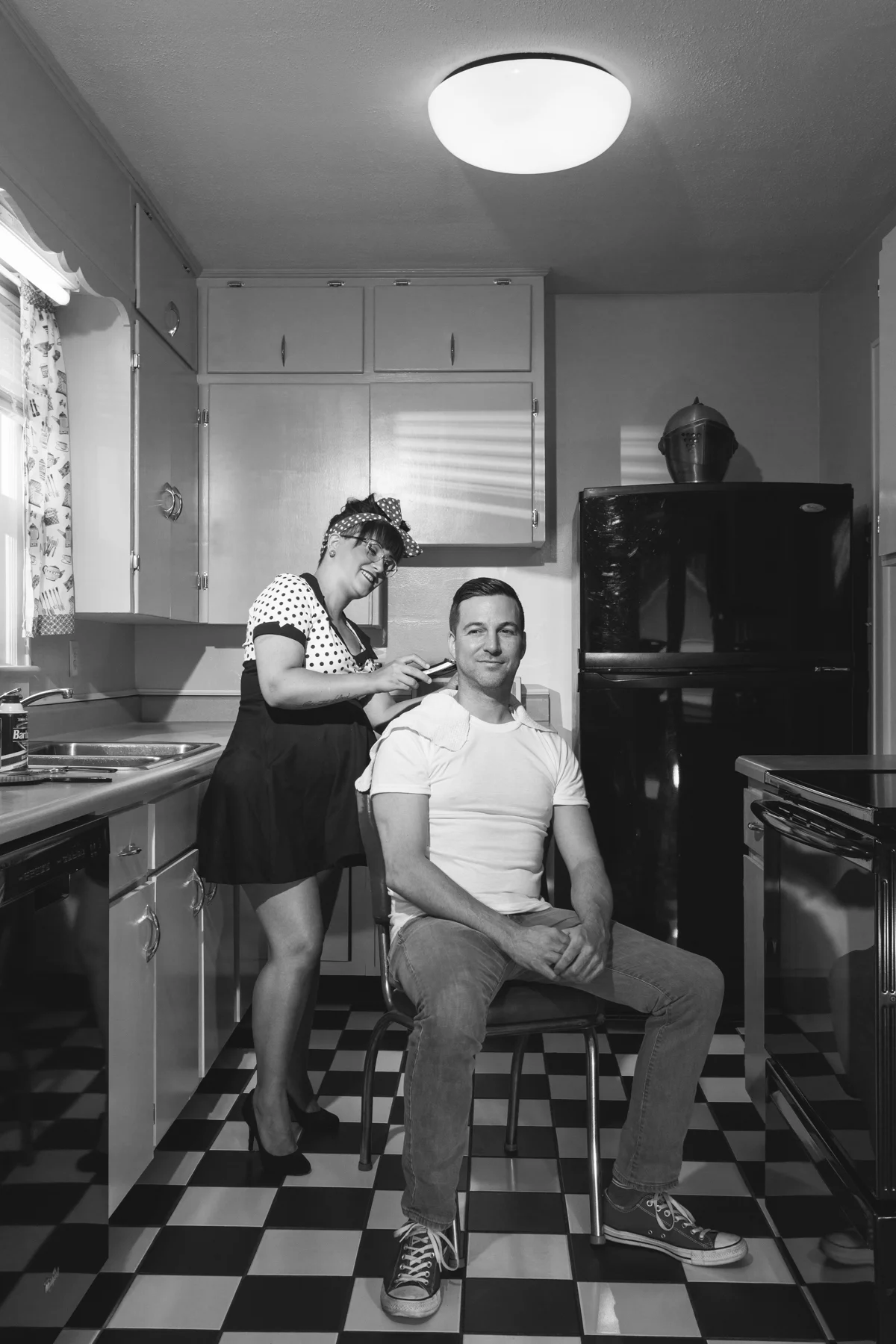 Kayla and Shae - Maternity Pinup B&W-4.jpg