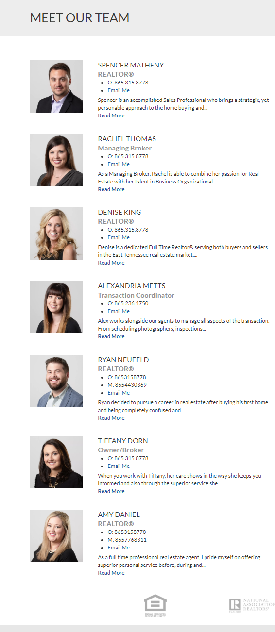 Before was a mixture of images of varying quality - now the “Meet Our Team” page displays professionalism, earning the trust of potential clients.