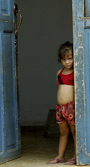 Peggy_Trinidad-cherub girl & blue door--9-2011-peggy sailors_010.jpg