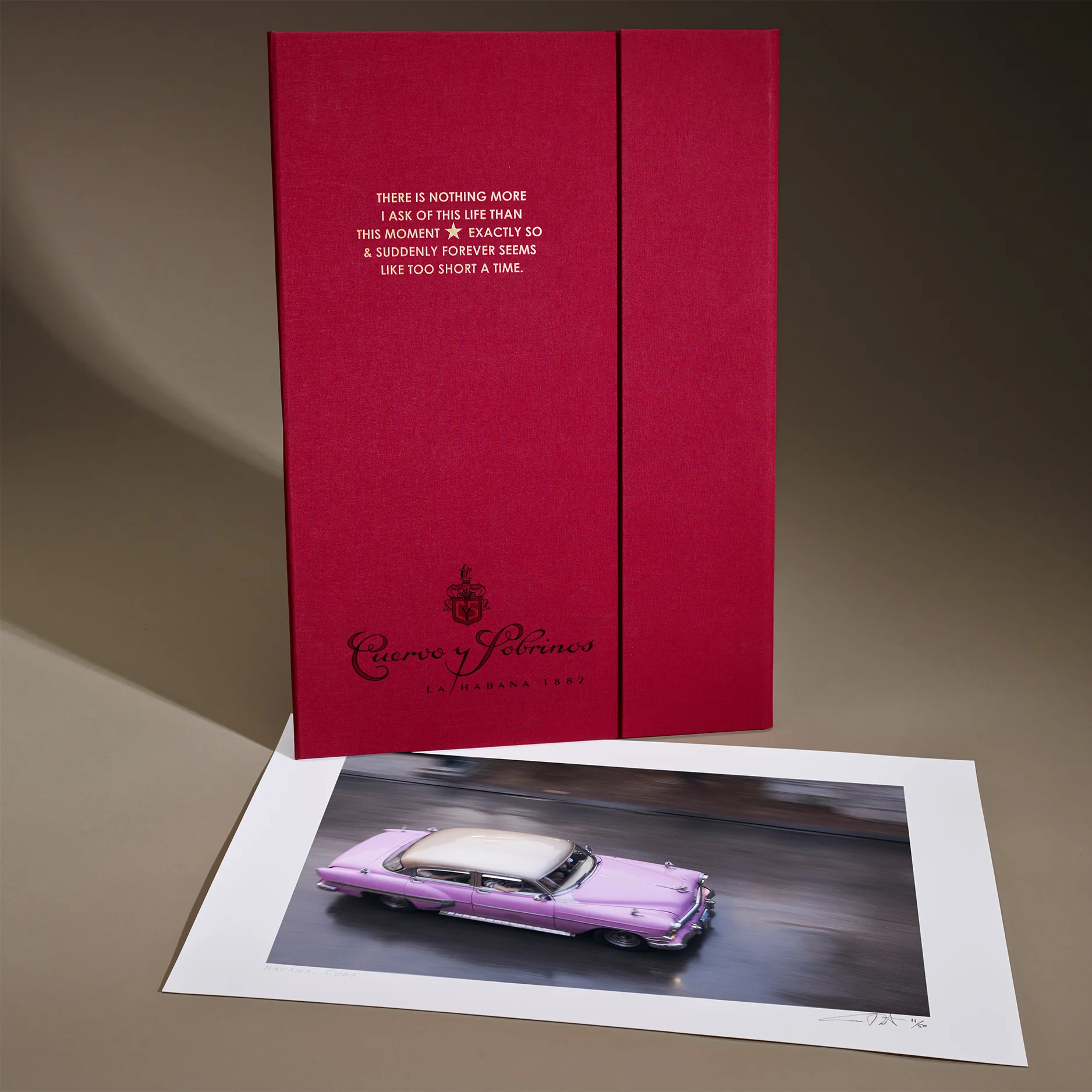 Fine Art print in red linen portfolio case: Retail price: $625.00 – your price: $275.00 per print.