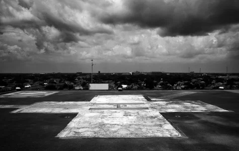 The helipad at Memorial Medical Center. Paolo Pellegrin/Magnum