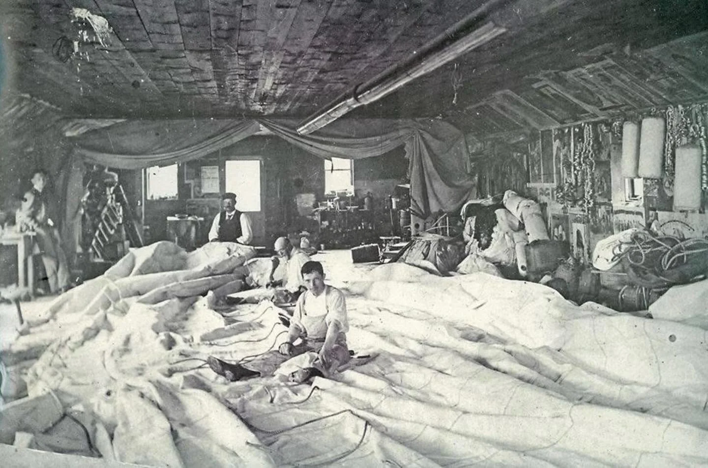 There are days I feel this is me.
Millard Dennett&rsquo;s Sail Loft in Castine, Maine circa 1885-1895
Photo by unknown

#makers
#canvasworks
#craft 
#craftsman 
#durablegoods