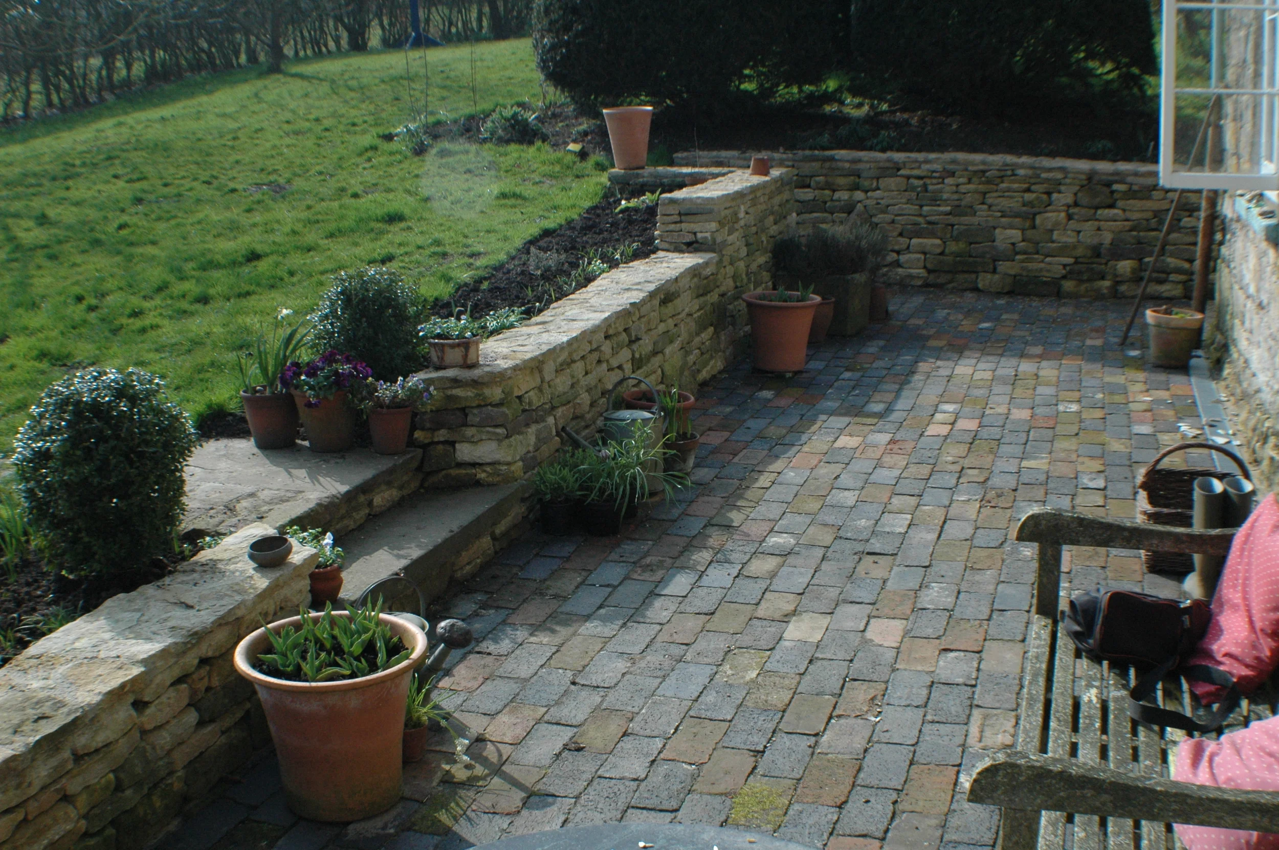 dry stone walling and paving