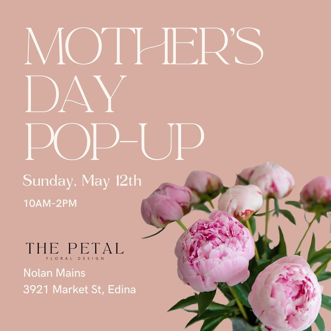 Our Bloom Bar will be popping up on Mother&rsquo;s Day from 10am-2pm with Grab and Go bouquets! Stop by for the freshest Spring blooms for Mom and Grandma!
