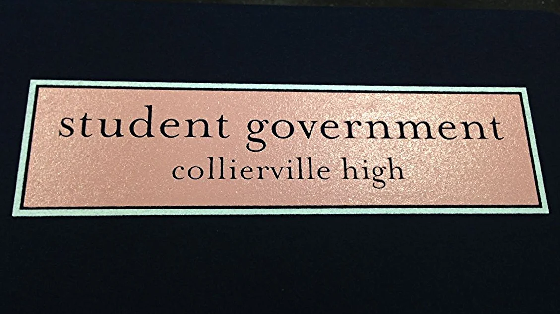 Light Pink and White Print on Navy Shirt