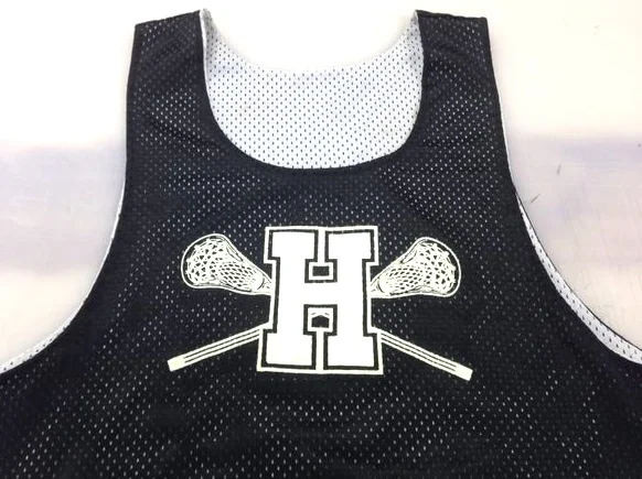 White Print on Black/White Reversible Jersey